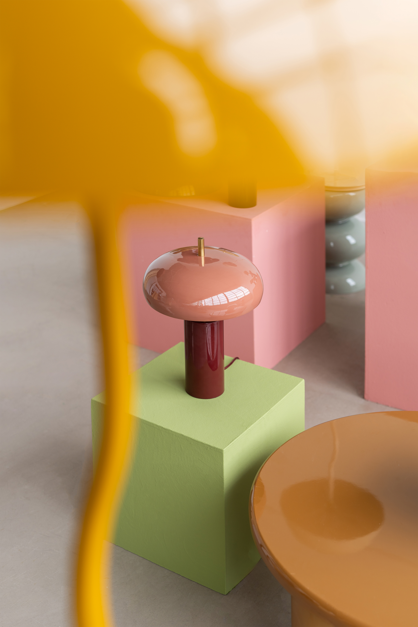Tafellamp Sonne cerise/dark bordeaux