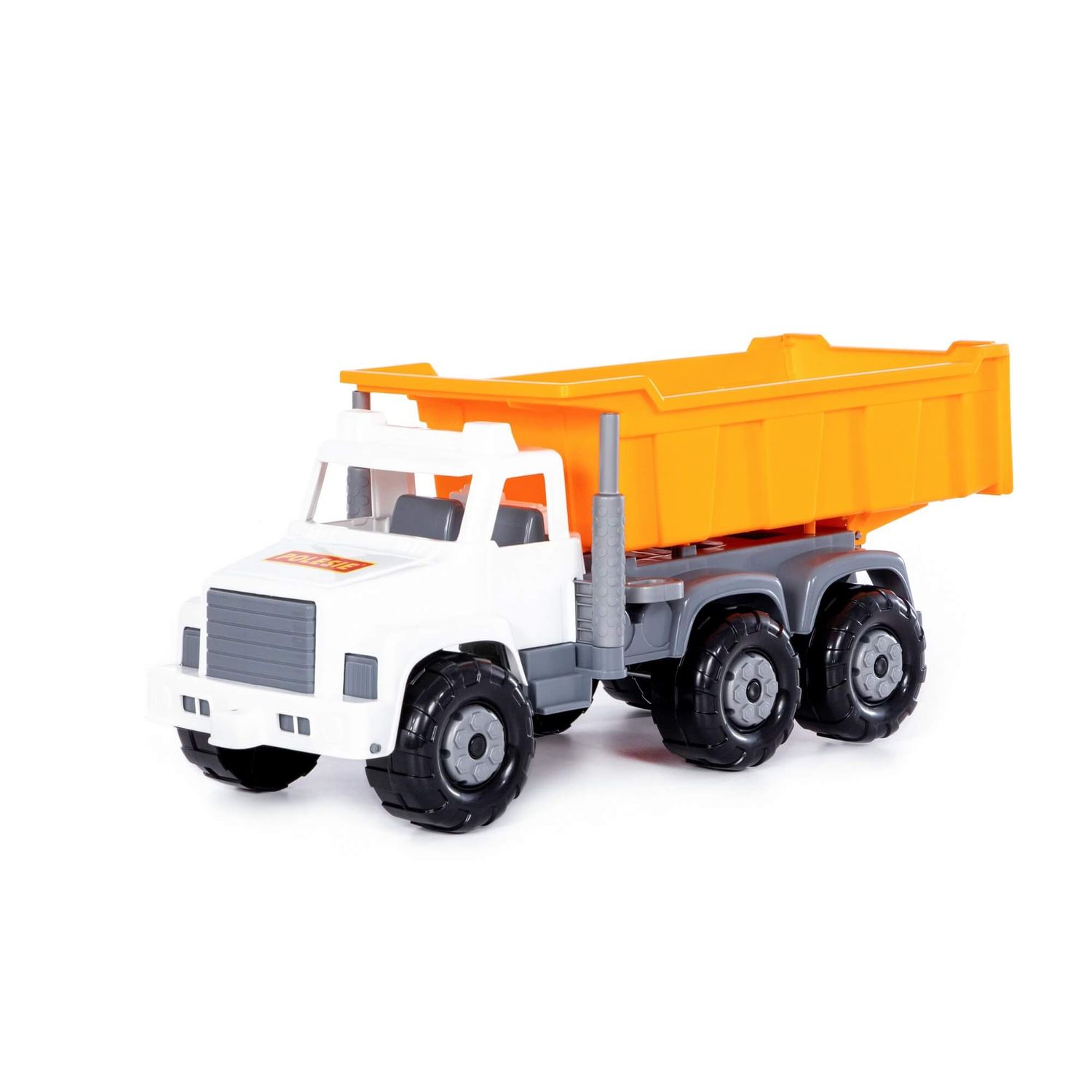 Polesie Spielzeug LKW, Kipper 96241 Ladefläche, Pritschenwagen, Kippfunktion orange