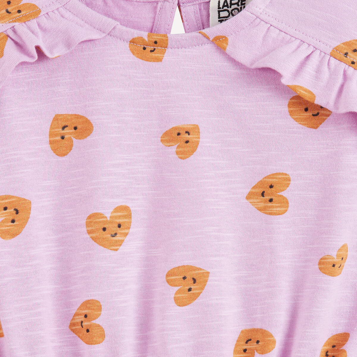 COLEÇÕES LA REDOUTE<br>Vestido de manga curta com estampa de coração