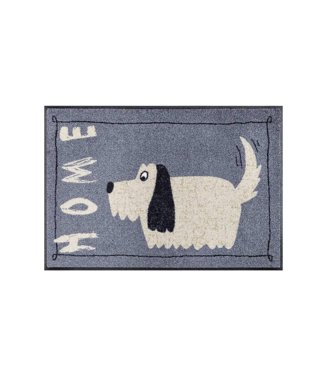 Paillasson DOGGY HOME TX Gris 50x75 OEKO TEX Fait en Europe