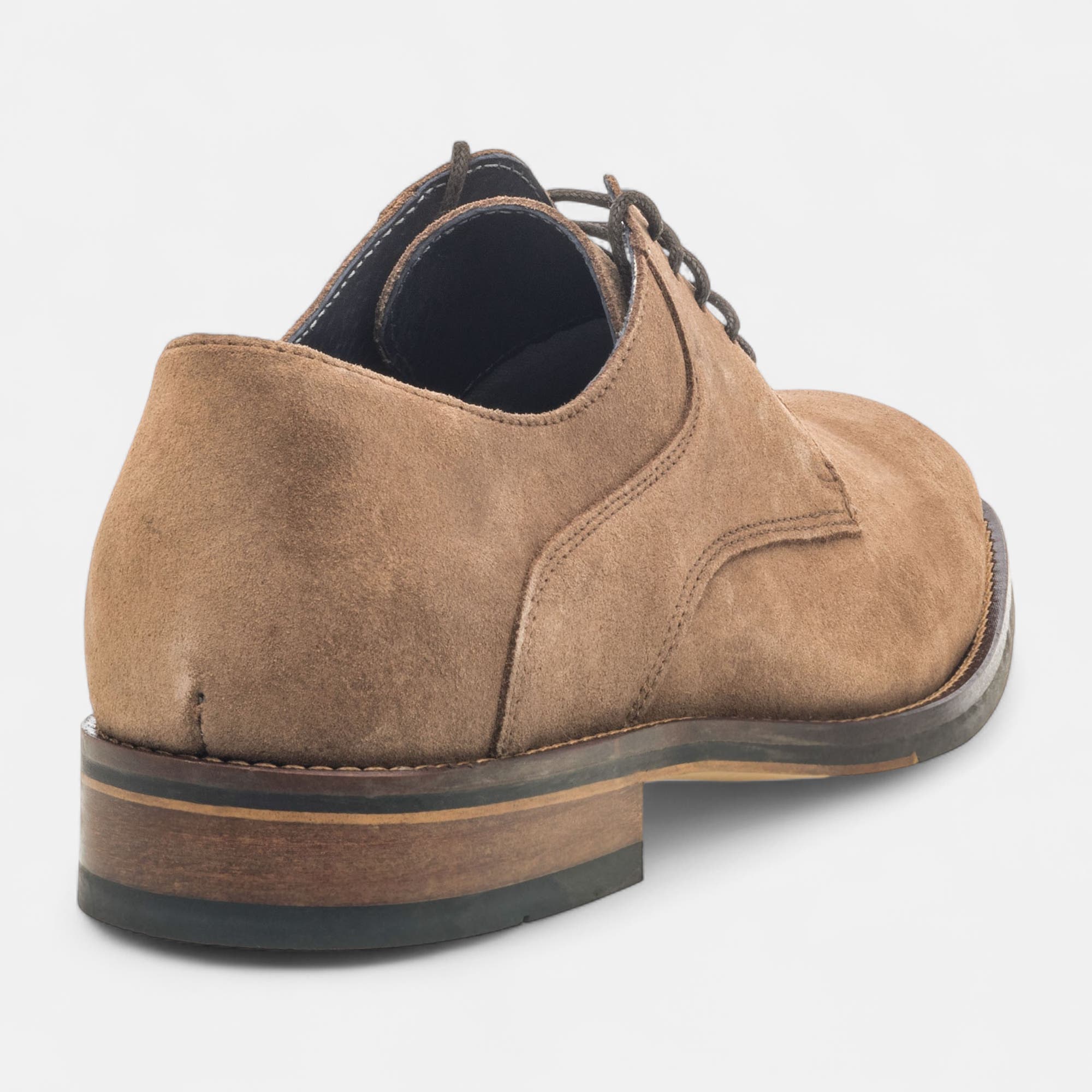 Chaussures habillées cousues Homme en cuir taupe