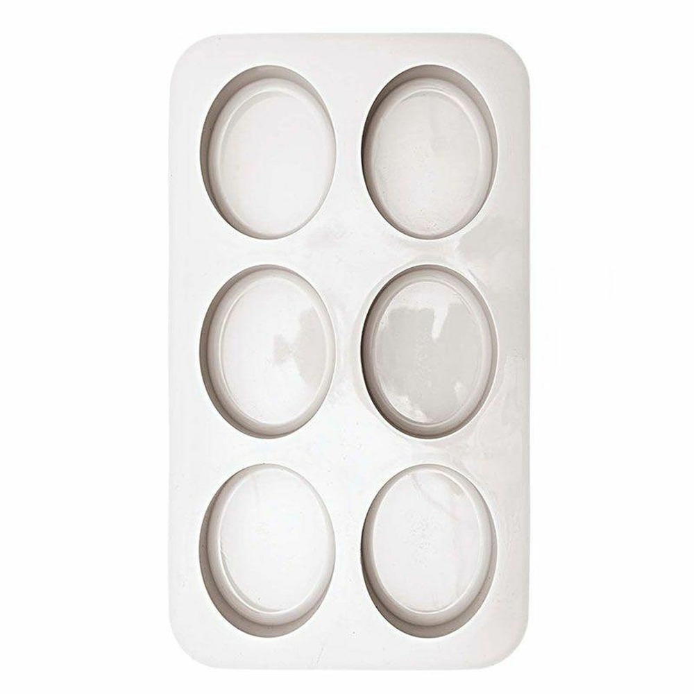 18 moules à savon ovale en silicone 8 x 6 x 3 cm
