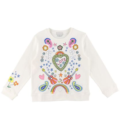 Stella McCartney Kids Sweatshirt - Love - Weiß m. Print