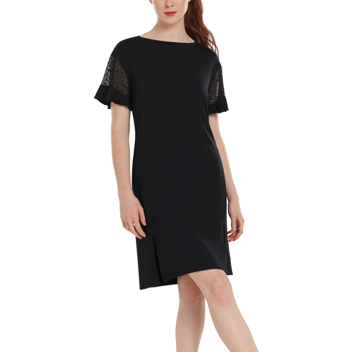 Lisca - Camisón de manga corta SmoothCheek Negro