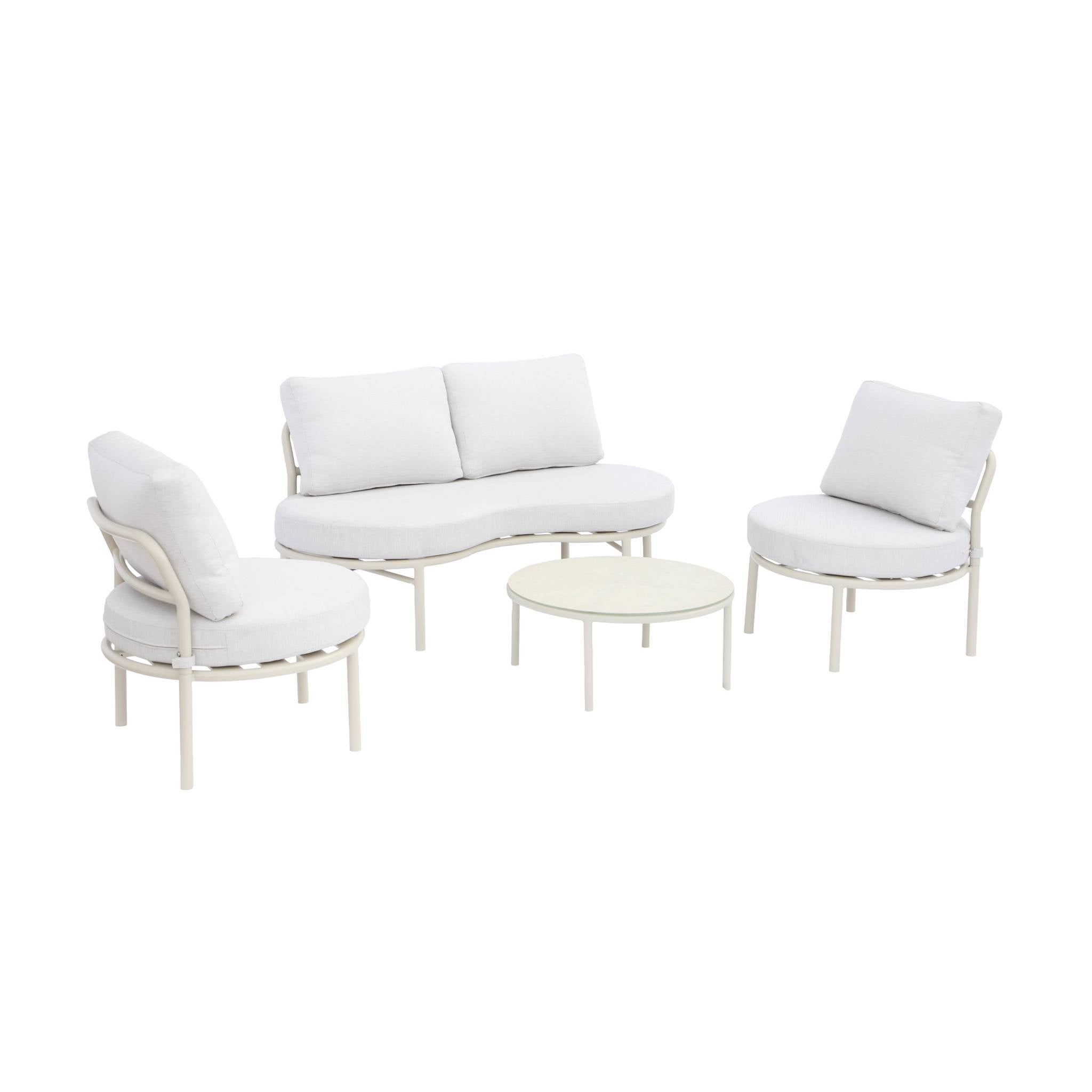 sweeek - Tuinset voor 4 personen aluminium