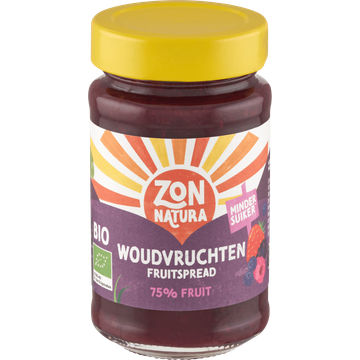 Zonnatura Biologische Fruitspread 75% Woudvruchten 250 g
