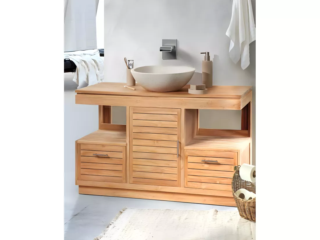 Oasis - Meuble salle de bain en teck massif 120 cm