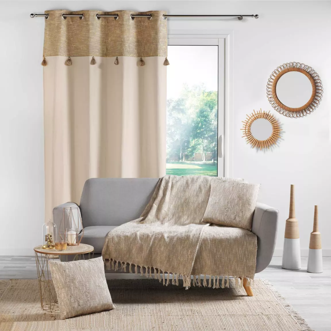 Rideau coton (140 x 240 cm) Sultan Ecru