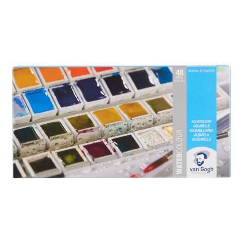 Van Gogh Aquarellkasten mit 48 halben Näpfchen