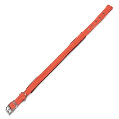 Coleira laranja de nylon para cães