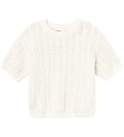 Lil' Atelier Bluse - Strick - NmfJohanna - Kokosmilch m. Lochmus