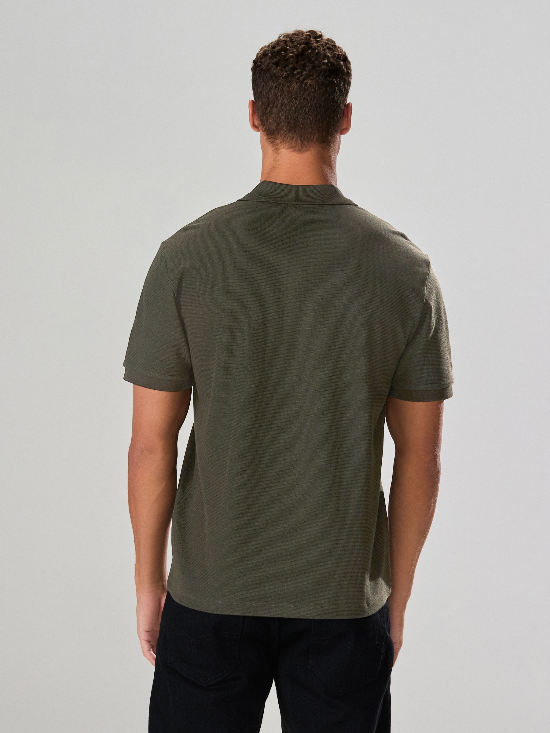 Groen - Nette poloshirt met textuur