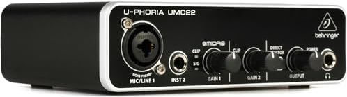 Behringer - U-Phoria UMC22 - Audio-interface - Zwart - USB
