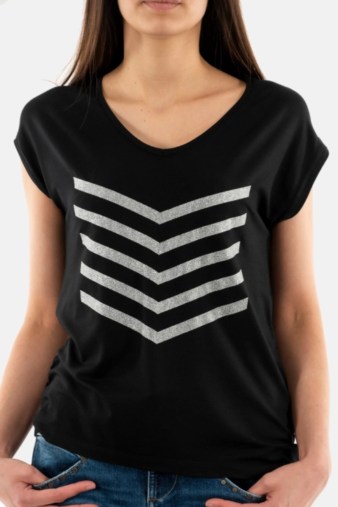 Tee shirt hbt justine 90s black/silver