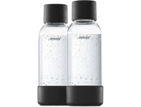 MYSODA - Pack de 2 bouteilles black pet et biocomposite 0,5l