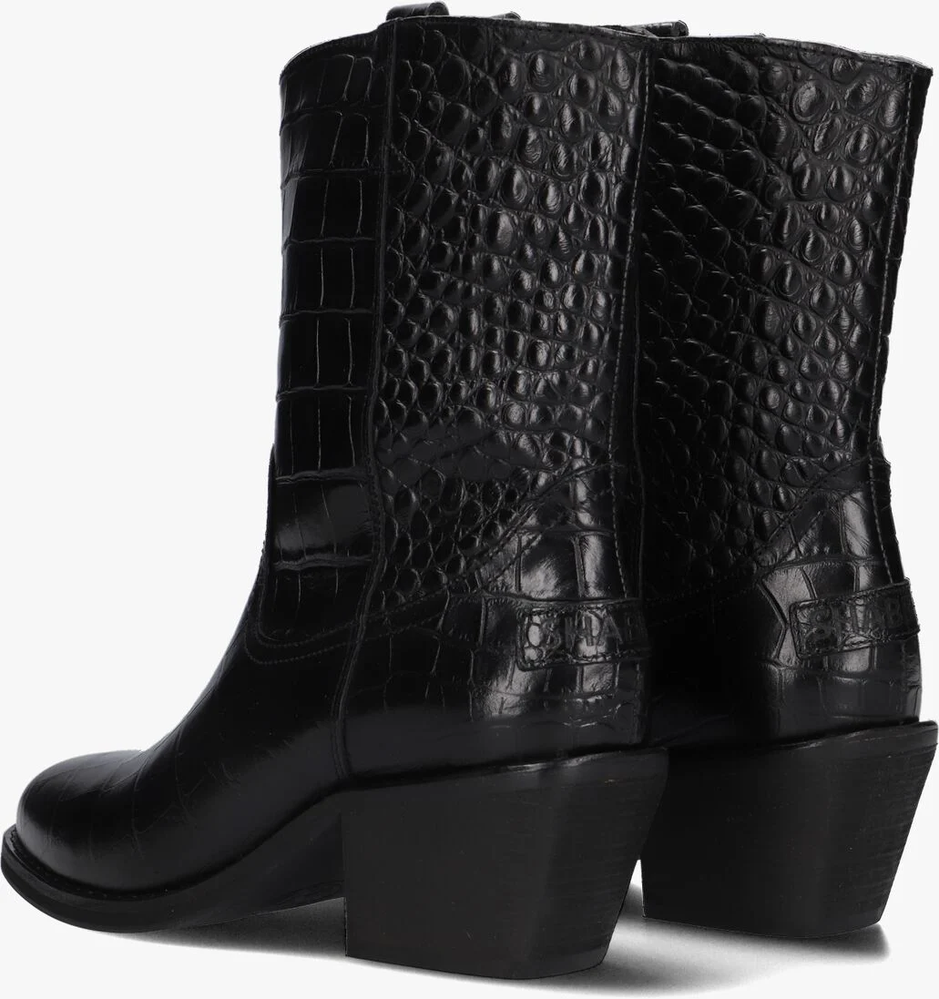 SHABBIES zwarte shabbies enkellaarsjes juul ankle boot