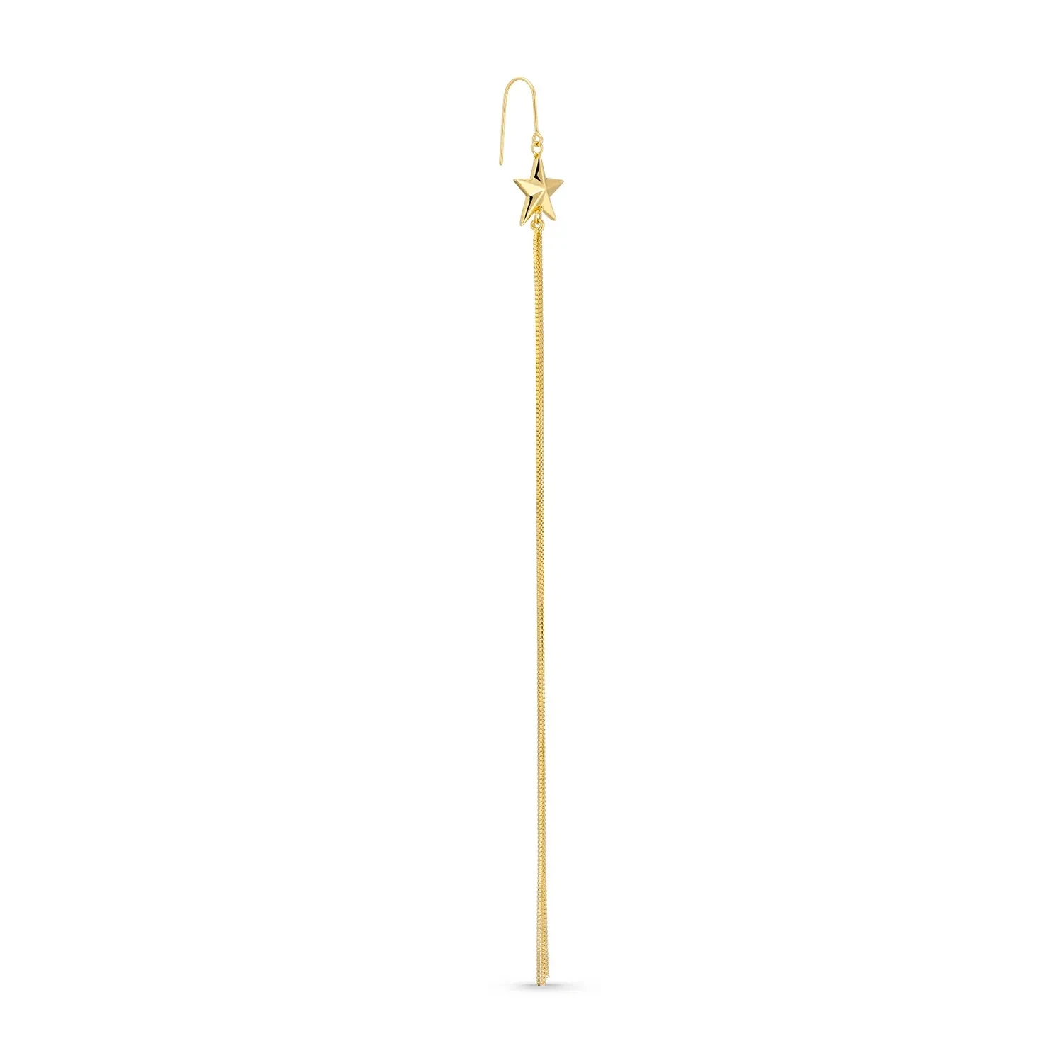 Jane Kønig Night Star Chain Ørering Single 18 kt. Forgyldt Sølv NSCE-AW24-G