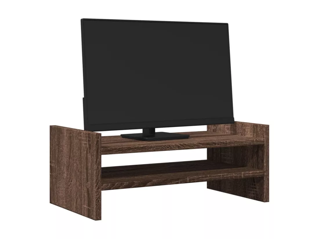 Support de moniteur chêne marron 50x27x20 cm bois d'ingénierie