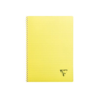 Clairefontaine Linicolor - Cahier polypro à spirale A4 (21x29,7cm) - 100 pages - petits carreaux (5x5mm) - disponible dans différentes couleurs
