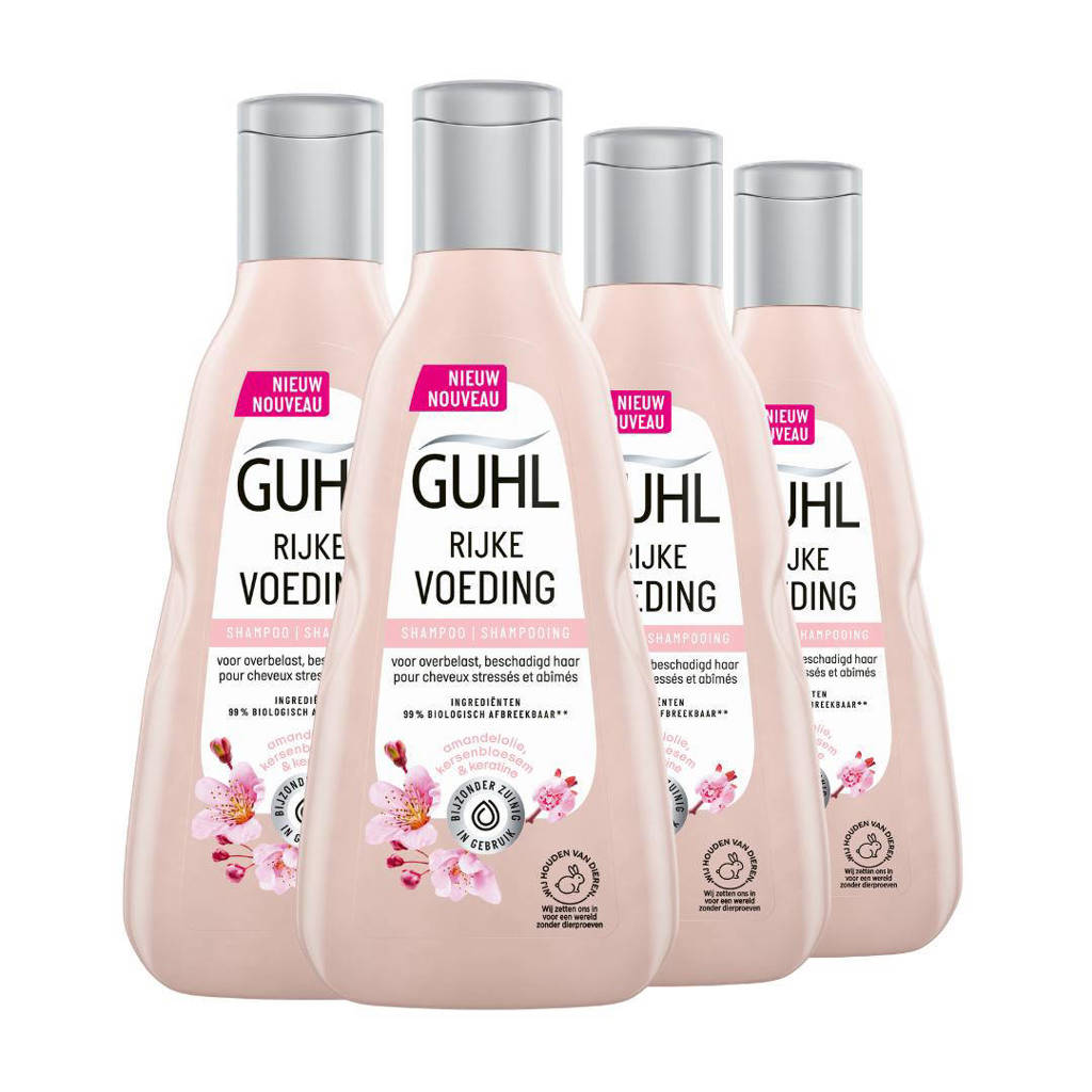 werkt goedRijke Voeding shampoo - 4 x 250 ml - voordeelverpakking