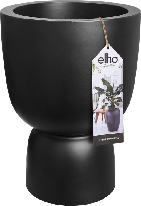 Elho bloempot op voet Pure zwart D 41,3 H 57,9 cm