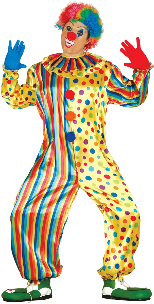 Clownspak Gekleurd Heren