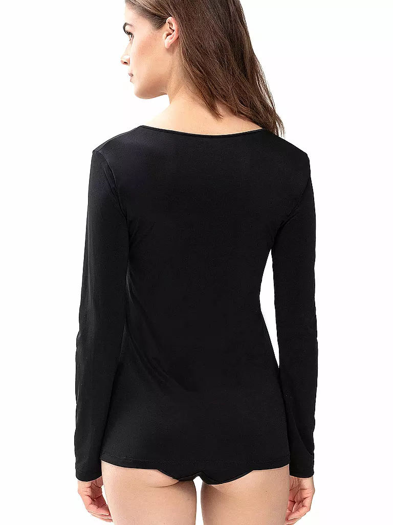 MEY Langarmshirt EMOTION schwarz schwarz