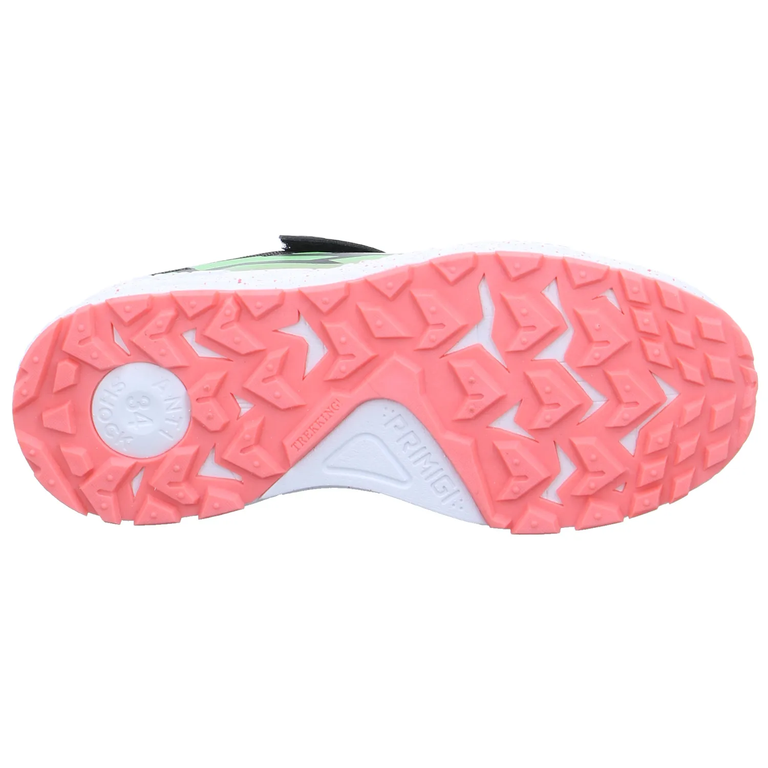 PRIMIGI Mädchen-Halbschuh Klett Schwarz Leder  Sneaker