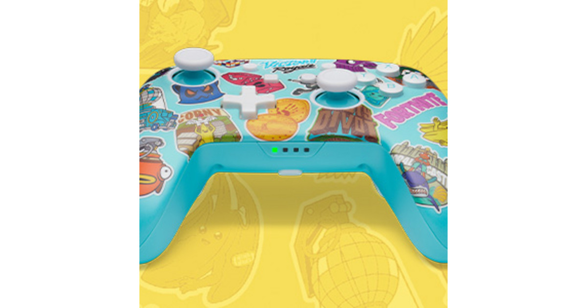 PowerAGeavanceerde draadloze controller voor Nintendo Switch - Fortnite-stickerwaanzin