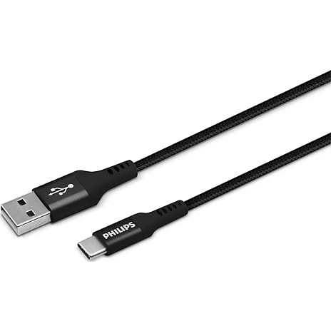 Philips USB kabel 2 meter - sort