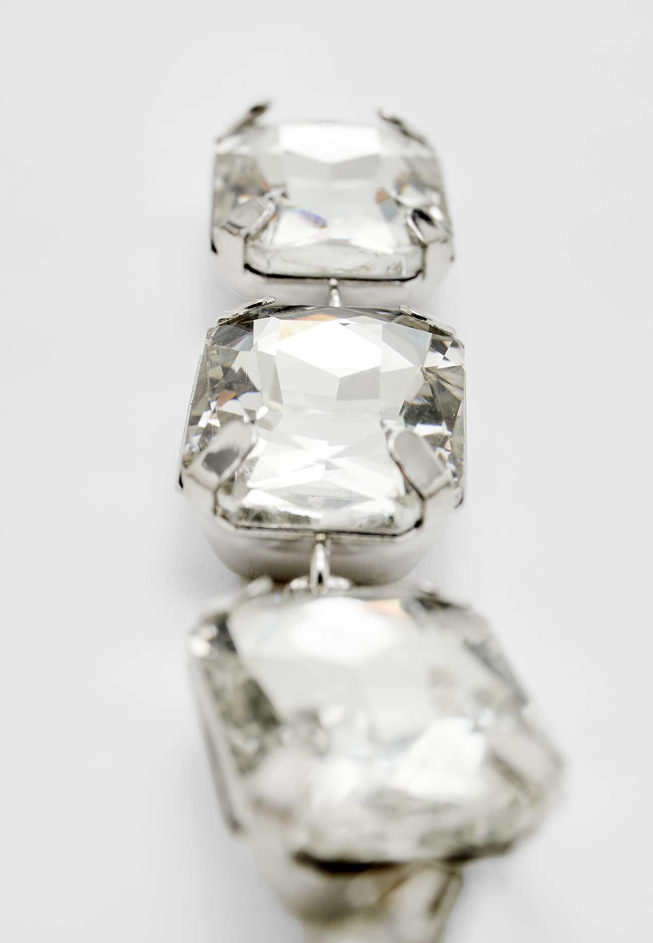 Brincos geométricos com strass