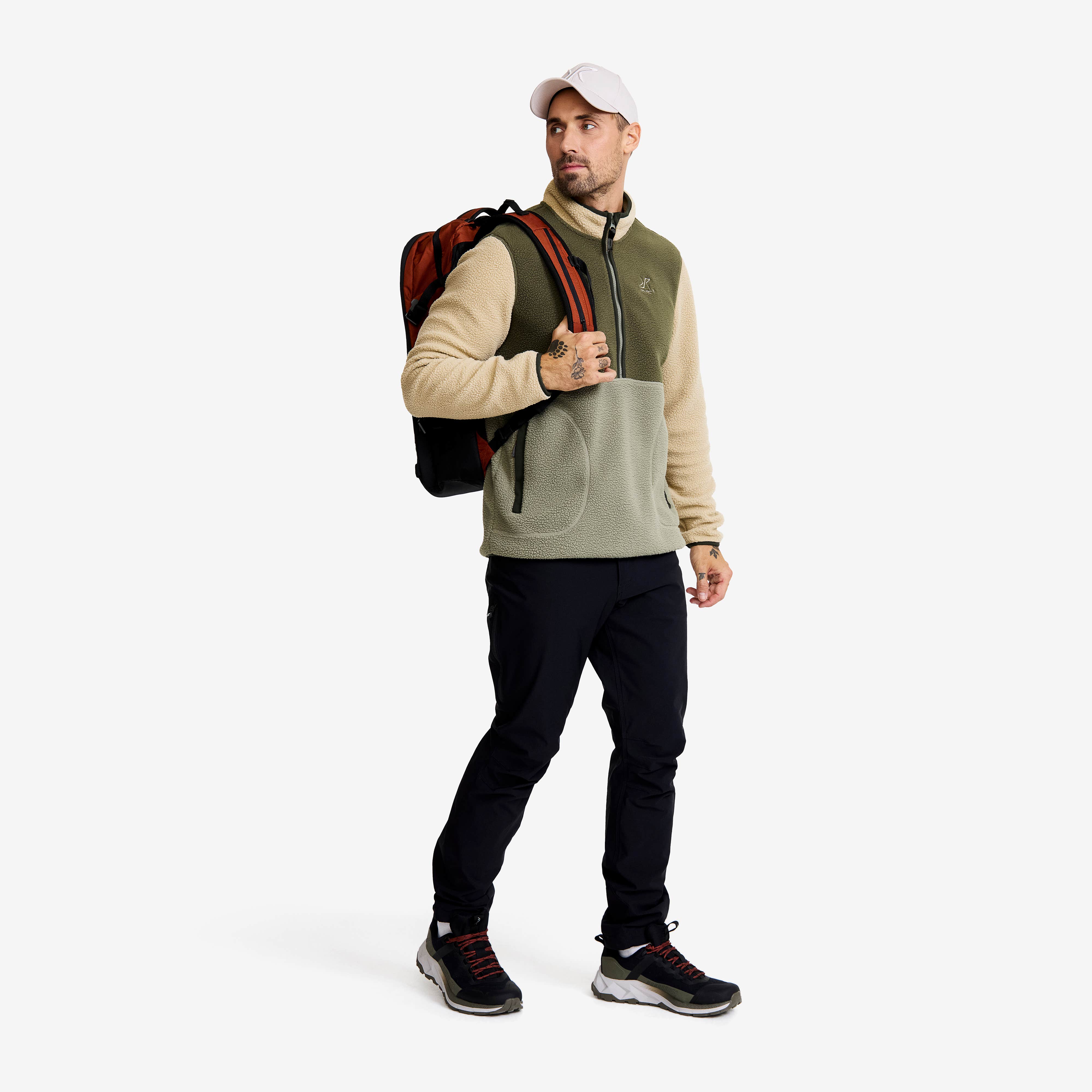 Canyon Half-zip Pile Fleece Herre Grape Leaf/Eucalyptus