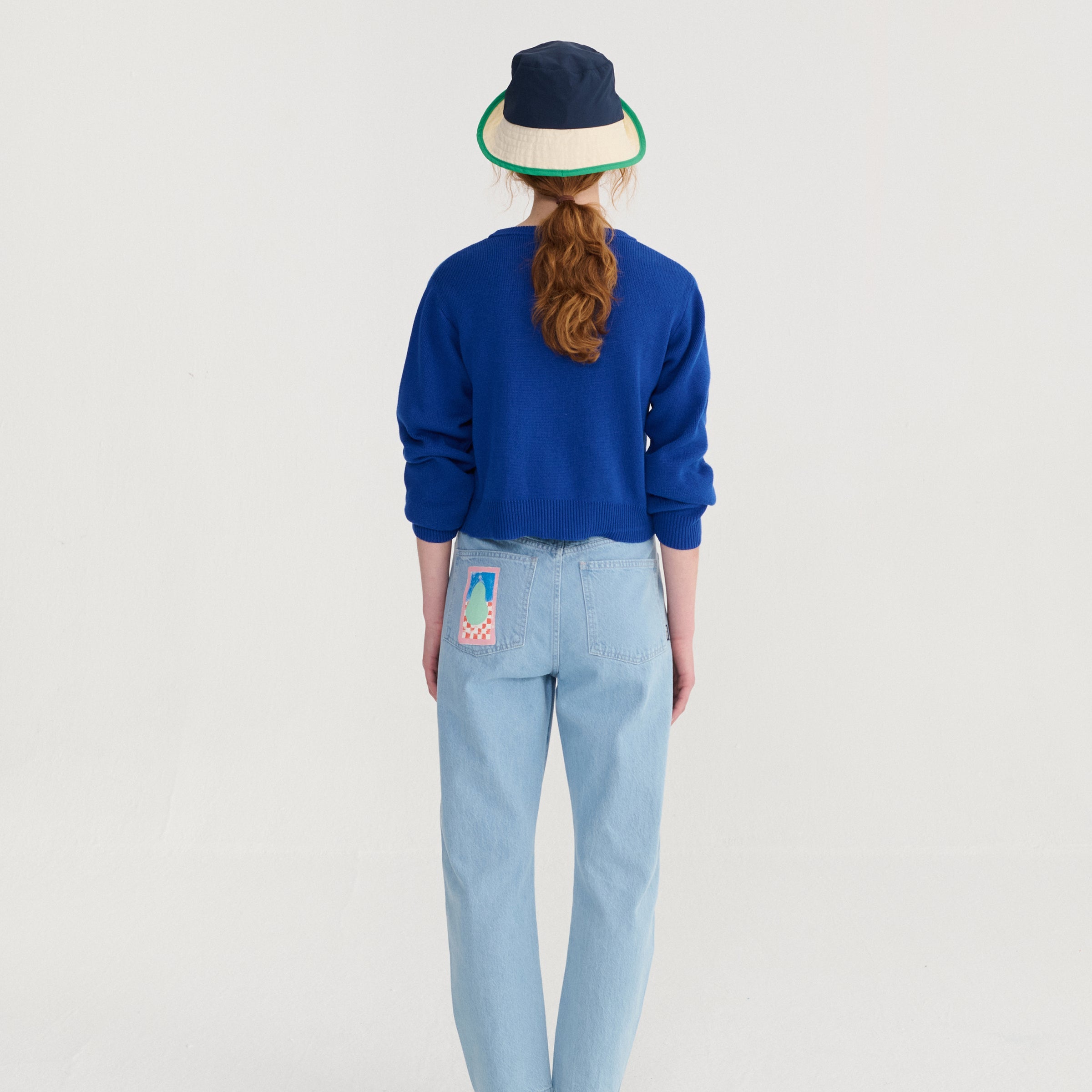 Adult Cardigan Summer Trip Bird Blue