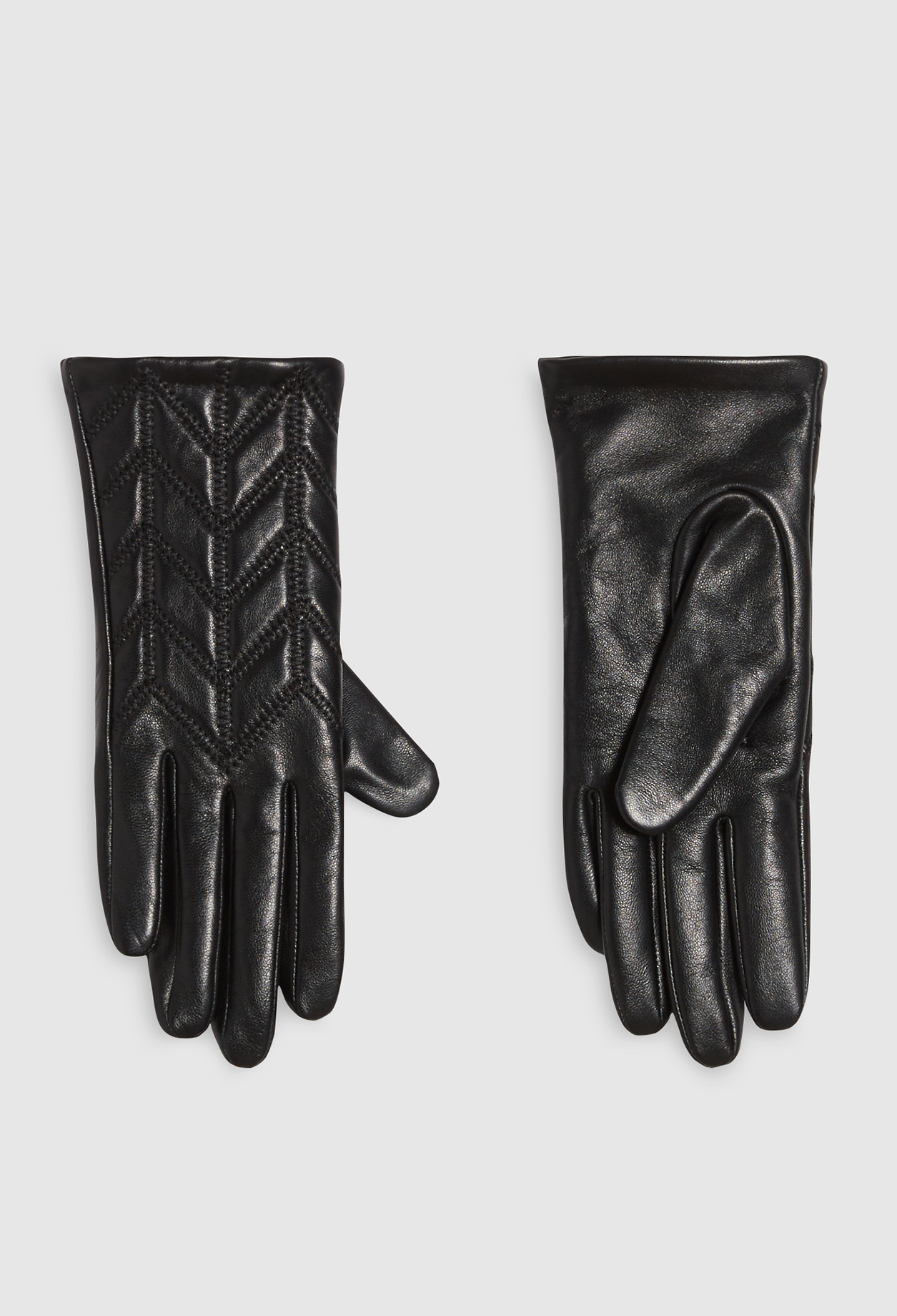 Gants cuir matelasse