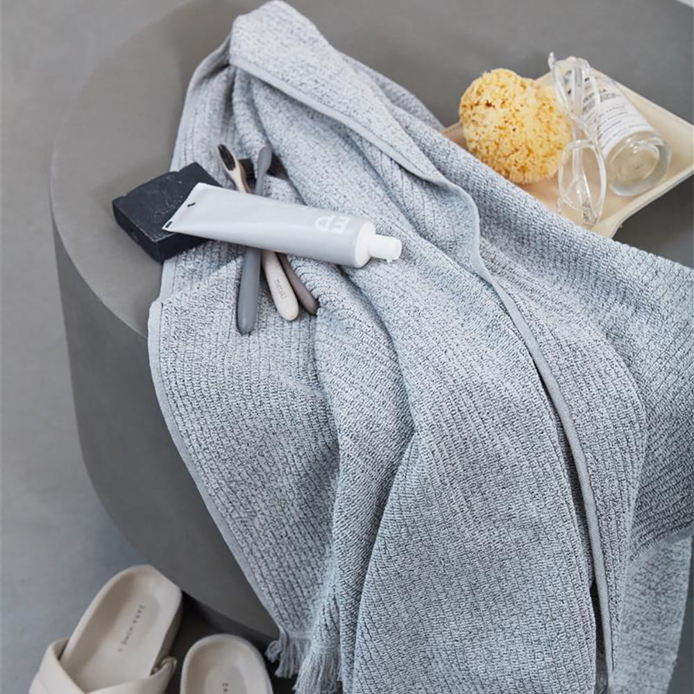 vtwonen Groove Handdoek 70 x 140 cm - Antraciet