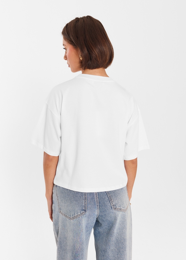 Classic cropped tee snow