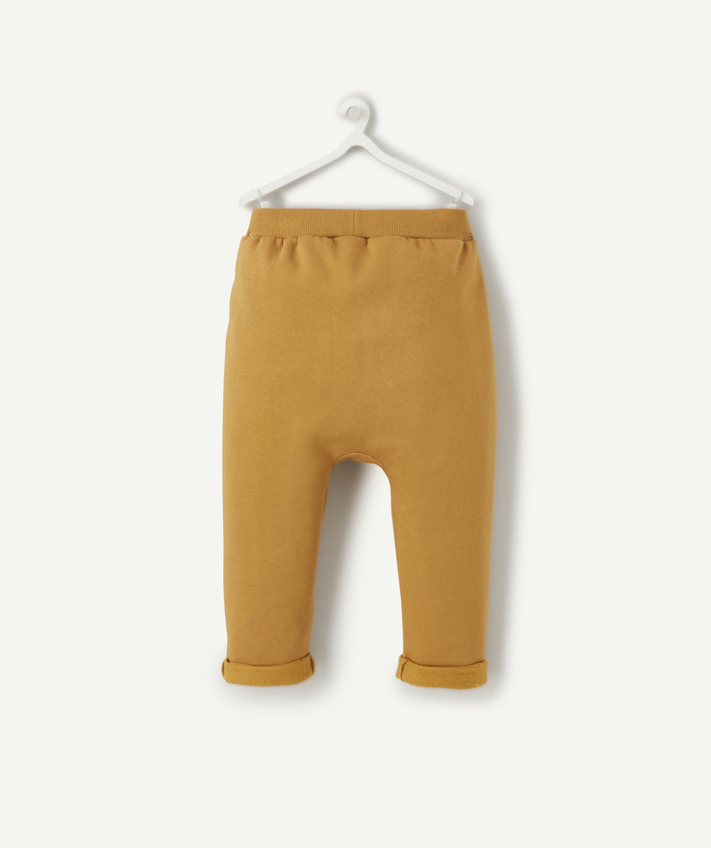 PANTALON SAROUEL BÉBÉ GARÇON EN FIBRES RECYCLÉES MARRON