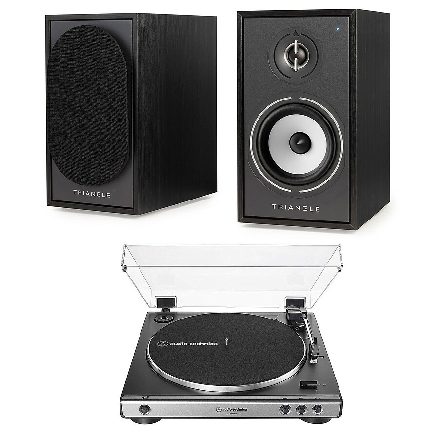 Triangle Borea BR02 CONNECT Noir + Audio-Technica AT-LP60XUSB Gris