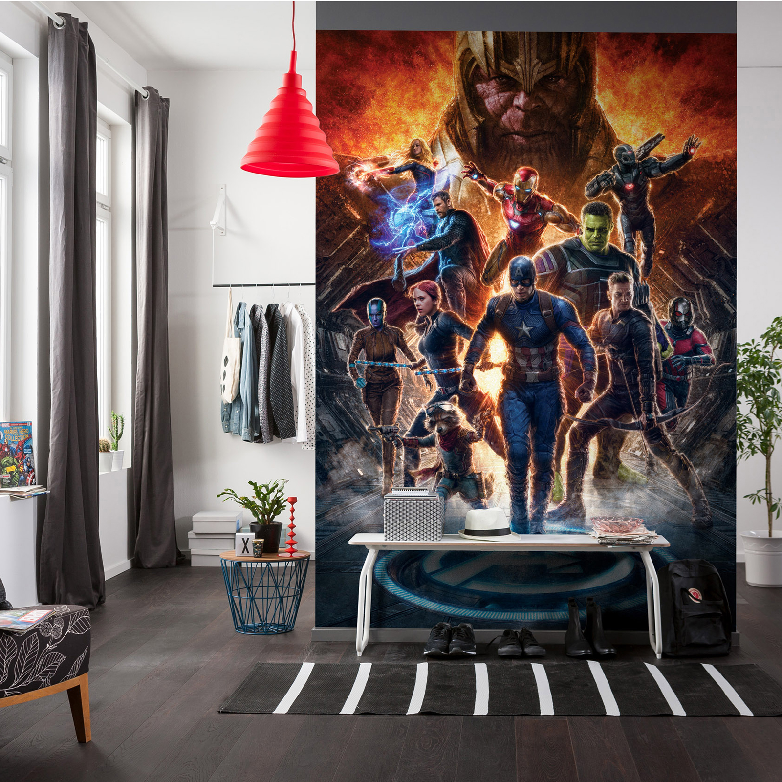 Vlies-Fototapete AVENGERS VS THANOS - bunt - 200x280 cm