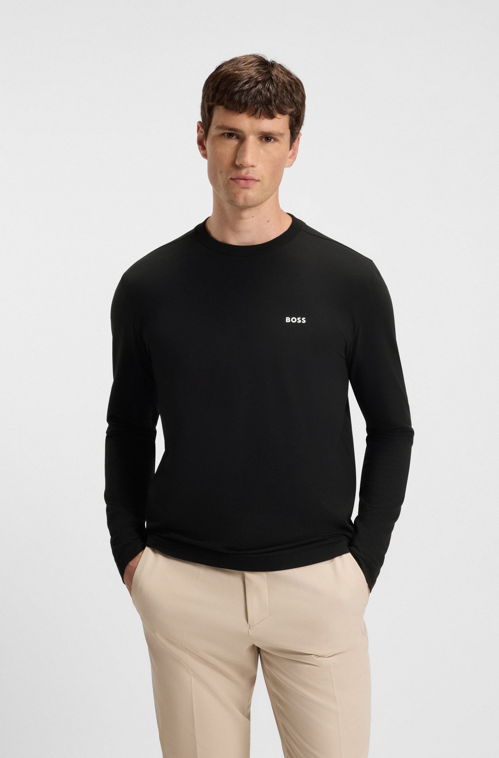 BOSS GREEN Langarmshirt »Tee Long«, mit Rundhalsausschnitt
