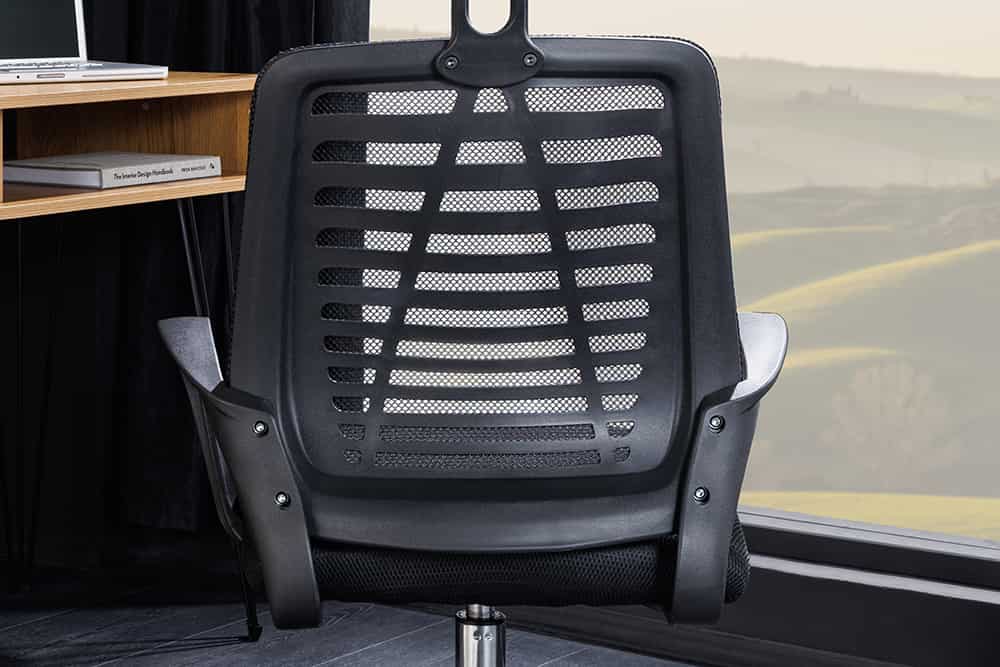 Höhenverstellbarer Bürostuhl YOGA schwarz Butterfly-Mechanik drehbar mit Armlehne