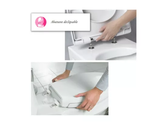 WC suspendu JACOB DELAFON Terrace + Abattant Economie d'eau