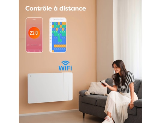 CIARRA - Radiateur inertie Radiateur connecté inertie sèche céramique 1500w cdhtd15a-w