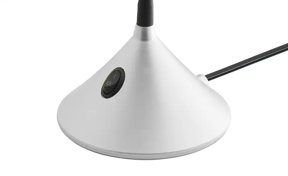 LED Tischleuchte, 1-flammig silberfarben, lackiert