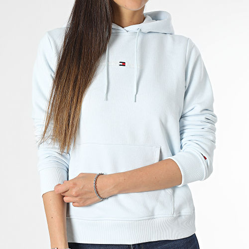 Sweat Capuche Femme Regular Serif Linear 5649 Bleu Clair