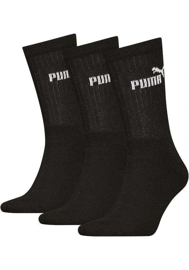 PUMA Freizeitsocken 3 Paar tlg. Atmungsaktiv, feuchtigkeitsregulierend, Stretchanteil