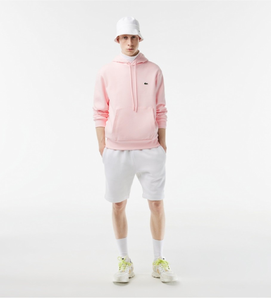 Moletom com capuz rosa Lacoste