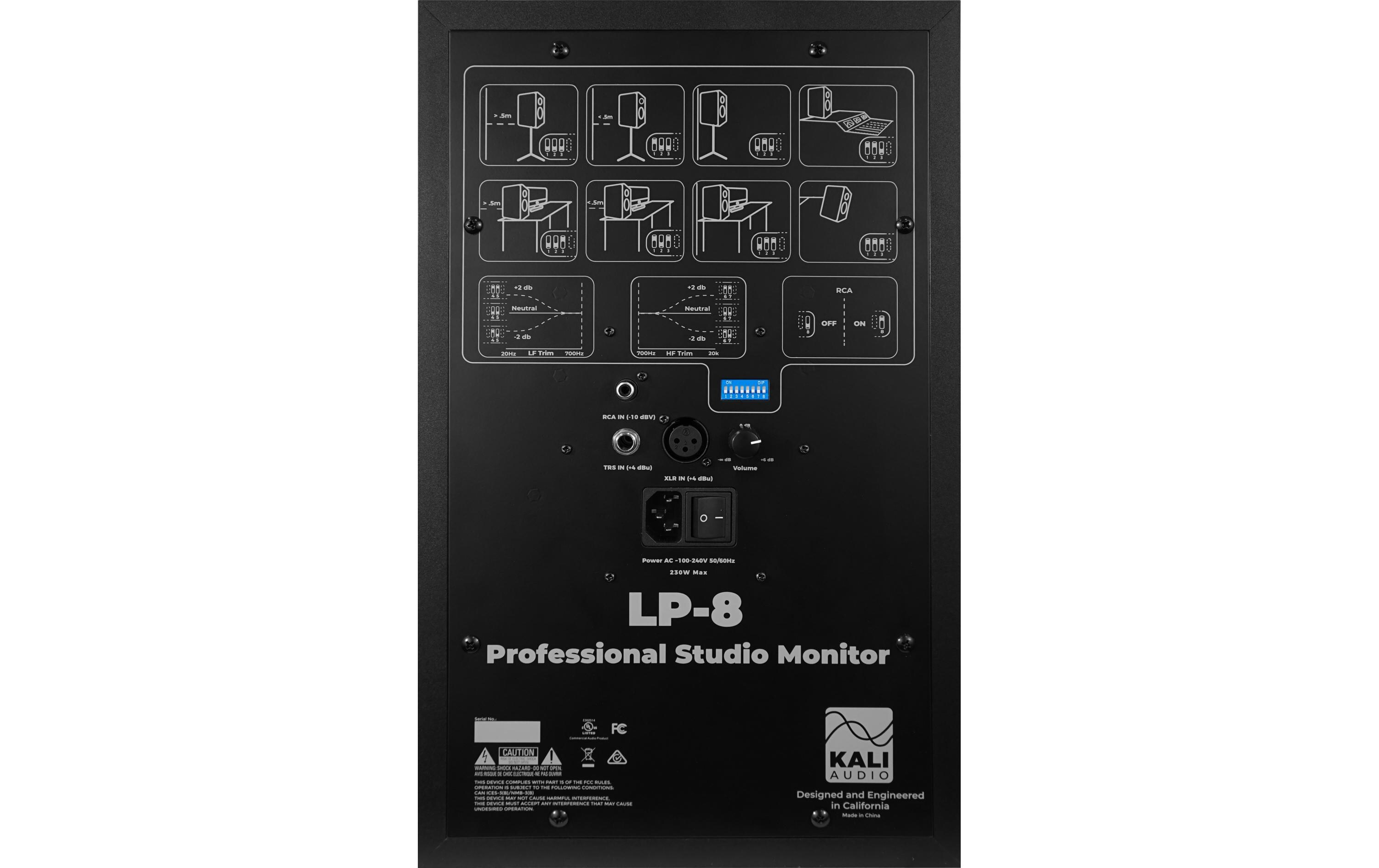 Studiomonitor LP-8 2nd Wave 100 W, Schwarz<br>Aktiver 2-Wege-Studiomonitor der 2. Generation