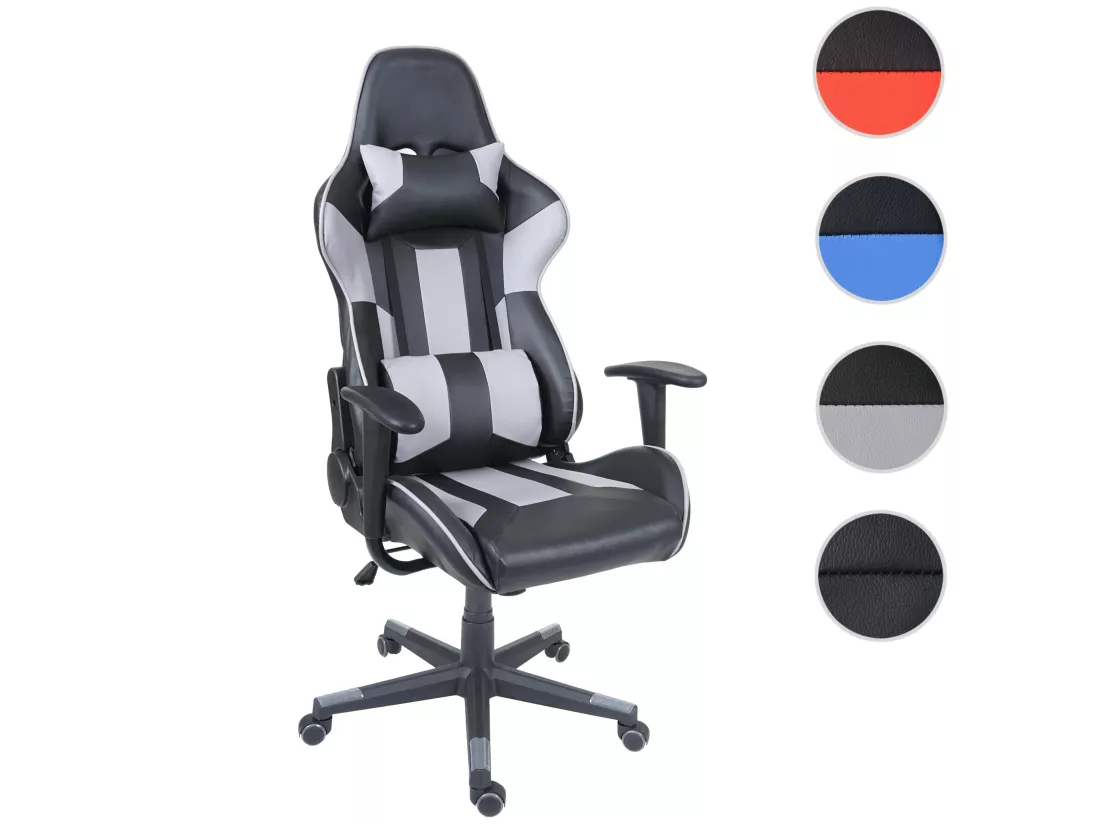 Chaise de bureau MCW-F84, noir/gris
