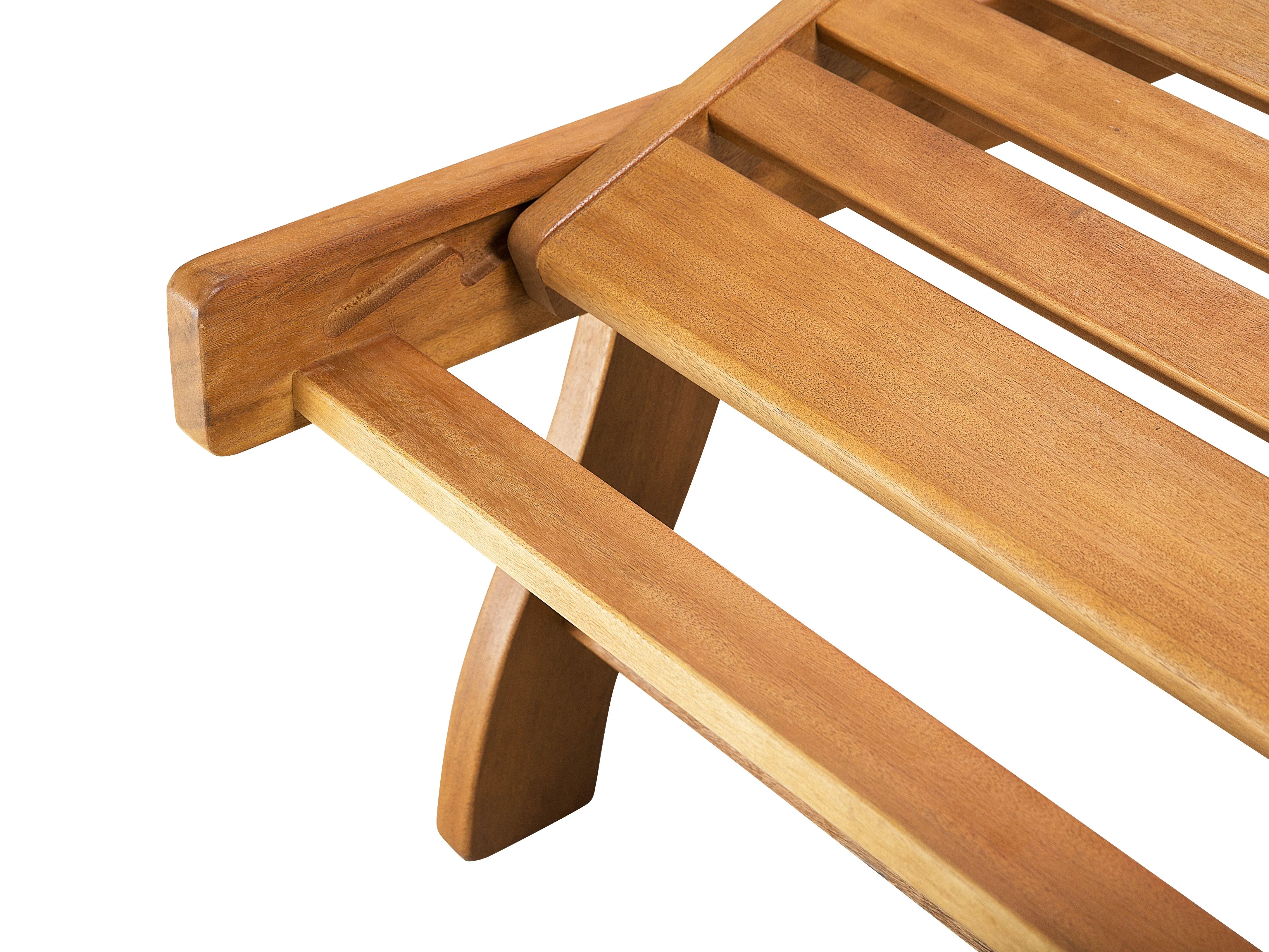Ligstoel met kussen JAVA PREMIUM Acaciahout Rood
